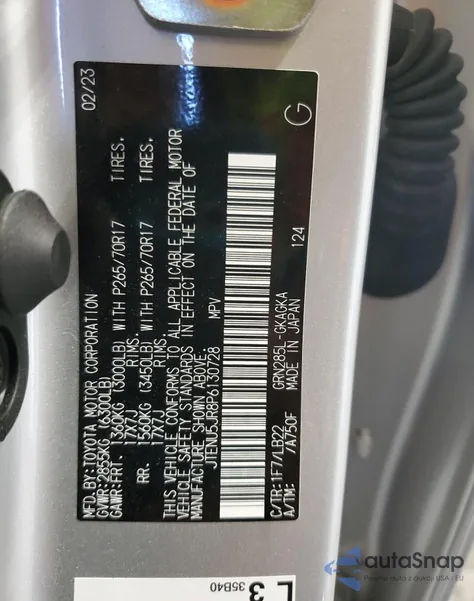 2023 Toyota 4Runner Se from USA, damaged, VIN JTENU5JR8P6130728